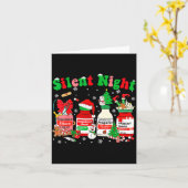 Carte Funny Santa Profol Silent Night Icu Nurses Merry C (Fleur jaune)