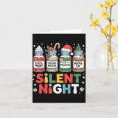 Carte Funny Santa Profol Silent Night Icu Nurses Merry C (Fleur jaune)