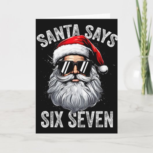 Carte Funny Santa Says Six Seven Christmas Shirts Men Bo (Devant)