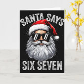 Carte Funny Santa Says Six Seven Christmas Shirts Men Bo (Fleur jaune)