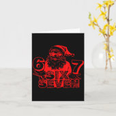 Carte Funny Santa Says Six Seven Xmas 6 7 Meme Christmas (Fleur jaune)