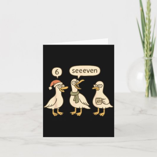 Carte Funny Santa Silly Goose 6 7 Christmas Geese Six Se (Devant)
