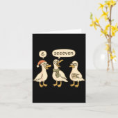 Carte Funny Santa Silly Goose 6 7 Christmas Geese Six Se (Fleur jaune)