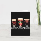 Carte Funny Santa's Little Helper Martini Tail Merry Chr (Devant)