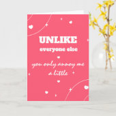 Carte Funny Sarcastic Anti - Thème de la Saint Valentin (Fleur jaune)