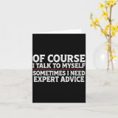 Carte Funny Sarcastic Dad Joke Grandpa Of Course I Talk (Fleur jaune)