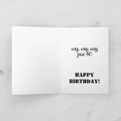 Carte Funny   sarcastic happy Birthday wish (Intérieur)