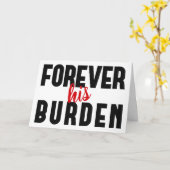 Carte Funny Sarcastic His Valentine's Greeting (Fleur jaune)