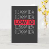 Carte Funny Sarcastic Low IQ Repeated Text Tee, Meme (Fleur jaune)