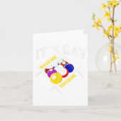 Carte Funny Sarcastic Pool Billard Déclaration C'est gay (Fleur jaune)