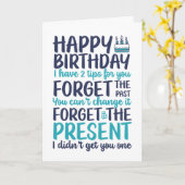 Carte Funny Sarcastic Pun Oubliez L'Anniversaire Actuel (Fleur jaune)