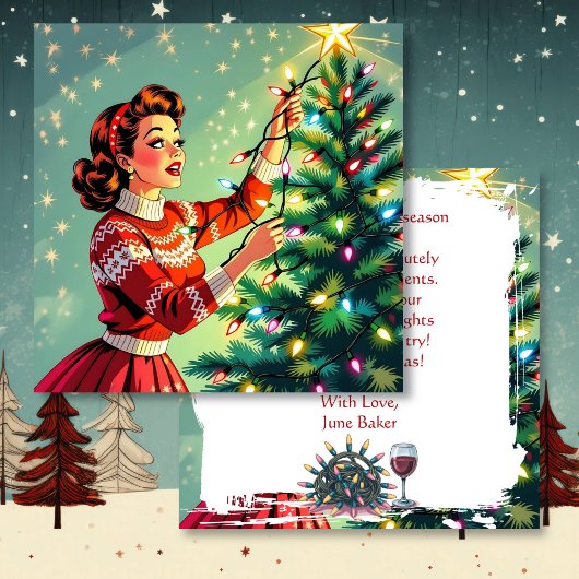 Carte Funny Sarcastic Retro Christmas Humor