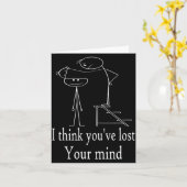 Carte Funny Sarcastic Stick Man Designs, Funny Humor Sti (Fleur jaune)
