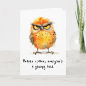 Carte Funny Sarcastique Toute occasion Bird Grey Card (Devant)