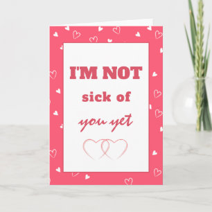 Carte Funny Sassy Anti-Valentines Jour Thème Coeurs rose