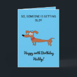 Carte Funny Sausage Chien Snarky Husband 60e anniversair<br><div class="desc">Funny Sausage Chien Snarky Husband 60e anniversaire, un design drôle fait pour n'importe quel mari. Si vous cherchez une carte d'anniversaire unique pour le mari, des cartes d'anniversaire de 60e anniversaire de mari drôle ou des cartes d'anniversaire de mari espiègle. Le design comporte un drôle de chien de saucisse avec...</div>