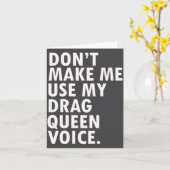 Carte Funny Saying Drag Queen Gag Gift Gay Lgbt Gift  (Fleur jaune)