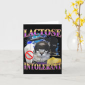 Carte Funny Saying Lactose Intolerant Silly Cat Meme Cat (Fleur jaune)