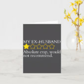 Carte Funny Saying My Ex-husband Very Bad Would Not Reco (Fleur jaune)