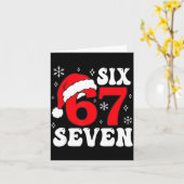 Carte Funny Saying Six Seven Christmas 67 Meme Xmas Boys (Fleur jaune)