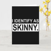 Carte Funny Sayings I Identify As Skinny Jokes Sarcastic (Fleur jaune)