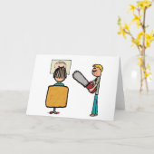 Carte Funny Scary Barber Sweeney Todd (Fleur jaune)
