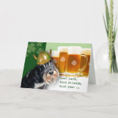 Carte Funny Schnauzer Custom St. Patrick's Day (Devant)