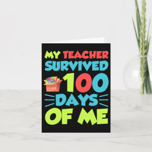 Carte Funny School Boys Girls Kids Don 100 Jours De Scho