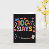 Carte Funny School Nurse 100 Days Patching Tiny Humans I (Fleur jaune)