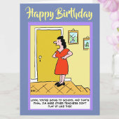 Carte Funny School Teacher Anniversaire