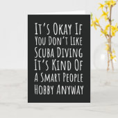 Carte Funny Scuba Diver Cards Humor Snorkeling Ocean (Fleur jaune)