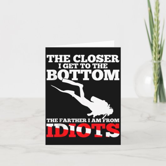 Carte Funny Scuba Diving Flag Dive Quote Scuba Diver Gif (Devant)