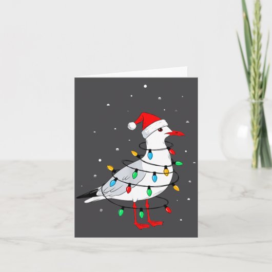 Carte Funny Seagull Bird Christmas Animal Lover  (Devant)