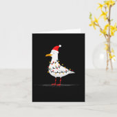 Carte Funny Seagull Christmas Graphics Animal Lights Lov (Fleur jaune)