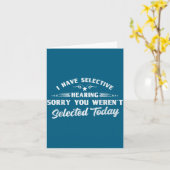 Carte Funny Selective Hearing Funny Quote Selective List (Fleur jaune)