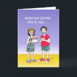 Carte Funny Senior Birthday Card<br><div class="desc">Carte de voeux d'anniversaire "Over the Hill"</div>