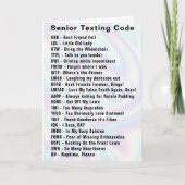 Carte Funny Senior Texting Code (Devant)