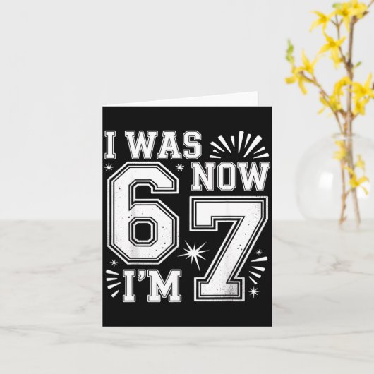 Carte Funny Seven Year Old Birthday Design Kids  (Fleur jaune)