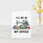 Carte Funny Sewing Sewer My Office Quilt Quilting Patter (Fleur jaune)