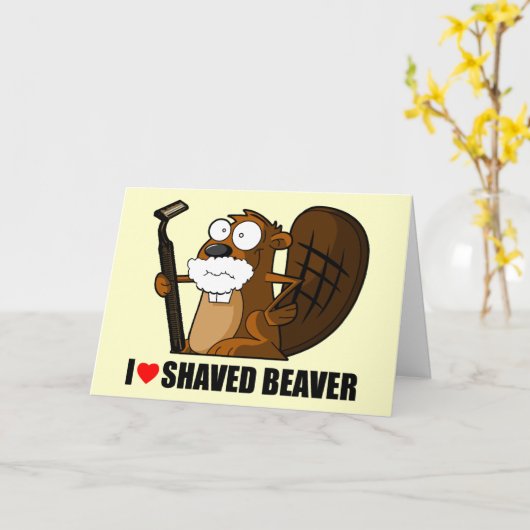Carte Funny shaved (Fleur jaune)