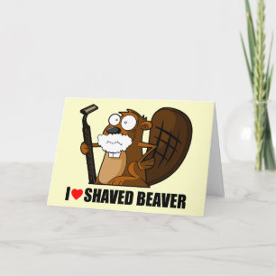 Carte Funny shaved beaver