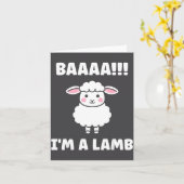 Carte Funny Sheep Quote Baaah I'm A Lamb (Fleur jaune)