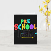 Carte Funny Short School Teacher Quote Saying Pre School (Fleur jaune)