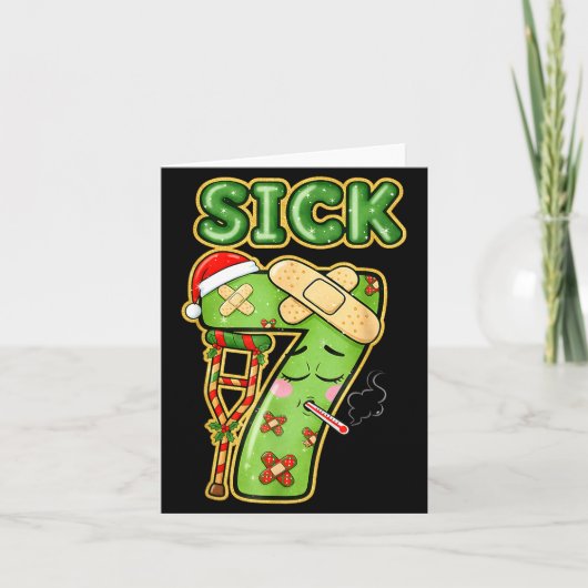 Carte Funny Sick Seven Meme 67 Six Seven Santa Hat Chris (Devant)