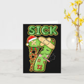 Carte Funny Sick Seven Meme 67 Six Seven Santa Hat Chris (Fleur jaune)