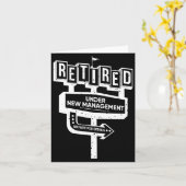 Carte Funny Sign Retired Under New Management See Wife F (Fleur jaune)