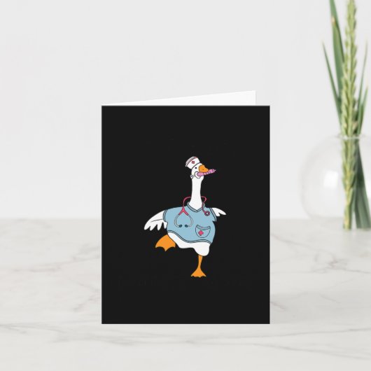 Carte Funny Silly Goose Nurse Club École Étudiante infir (Devant)