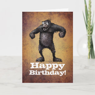 Carte Funny Singe Custom Gorilla Joyeux Anniversaire