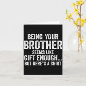Carte Funny Sister Sarcastic Sibling Humor Quote From Br (Fleur jaune)
