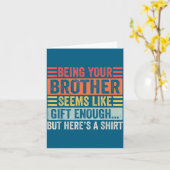 Carte Funny Sister Sarcastic Sibling Humor Quote From Br (Fleur jaune)